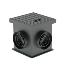 Колодец контрольный с крышкой. Размер 200х200х200мм. ABS-пластик  KK200-200-200  КМ-профиль