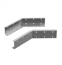 Горизонтальный соединитель 45 град. для лестничного лотка ЛКР высотой 110 мм, толщ. 2,5 мм, Сендзимир цинк, 040313  ГСЛКР45-110-2,5-СЦ   Ostec