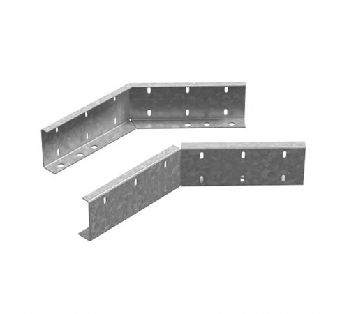 Горизонтальный соединитель 45 град. для лестничного лотка ЛКР высотой 110 мм, толщ. 2,5 мм, гор. цинк, 340313  ГСЛКР45-110-2,5-ГЦ   Ostec