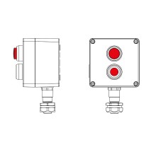 Взрывозащищенный пост управления из алюминия CPE-A-12-(1xP1R(11)-1xLR(250))-1xKAEPM2MHK-20(C)1Ex d e IIC Т5 Gb / Ex tb IIIC T95°CDb IP66  2201.121.22