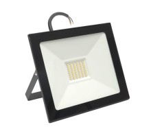 Прожектор светодиодный SFL90-50 2835 SMD 50W 4000K AC220V/50Hz IP65, черный в компактном корпусе, 205*30*160 мм  55077  SAFFIT