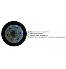 FO-AWS2-IN/OUT-9-16-LSZH-BK Кабель волоконно-оптический 9/125 (G.652D) одномодовый, 16 волокон,гибкий,бронир.,LSZH,нг(А)-HF, черн. 448691  Hyperline