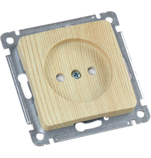 Розетка скрытой установки, одноместная, со шторкой, механизм, цвет слоновая кость  РС16-402-02  HEGEL