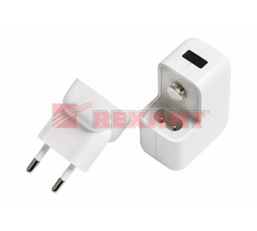 Сетевое зарядное устройство 2xUSB, переходник+адаптер (СЗУ) (5 V, 2100 mA+1000 mA)  18-1187  REXANT