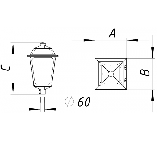 Светильник светодиодный садово-парковый CLASSIC LED 70 OPL 4000K  1652000120  Световые Технологии