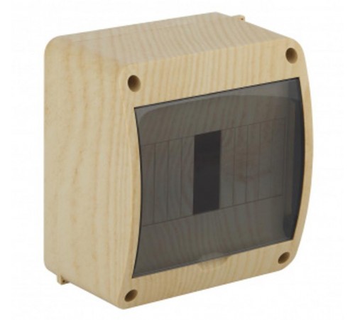 Щиток тусо о/п на 6 мод. с вертикальной дверцей. 140х125х85мм сосна на светлой основе  68306-27М  Рувинил