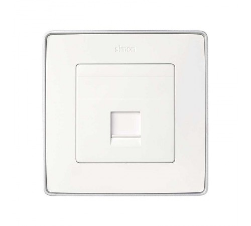 Simon 82 Адаптер со шторками на 1 коннектор UTP (RJ45), FTP (RJ45), RJ12, AMP, S82, S82N, S82 Detail, белый  82005-30  Simon