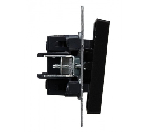 BRITE Выключатель 2-клавишный проходной 10А ВС10-2-6-БрЧ черный  BR-V22-0-10-K02  IEK