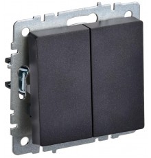 BRITE Выключатель 2-клавишный 10А ВС10-2-0-БрЧ черный  BR-V20-0-10-K02  IEK