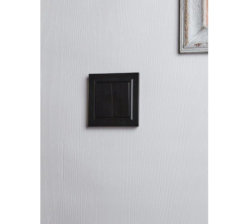 BRITE Выключатель 2-клавишный проходной 10А ВС10-2-6-БрЧ черный  BR-V22-0-10-K02  IEK