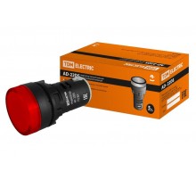 Лампа AD-22DS(LED)матрица d22мм красный 110В AC/DC   SQ0702-0029  TDM
