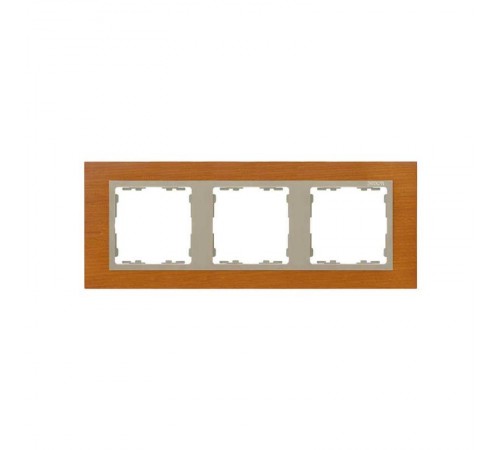 Simon 82 Рамка декоративная, 3 поста, S82 Nature, Дерево, дуб-шампань  82937-66  Simon