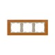 Simon 82 Рамка декоративная, 3 поста, S82 Nature, Дерево, дуб-шампань  82937-66  Simon