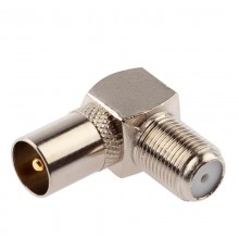 RS-A04-1  Переход гнездо F-штекер TV угловой, simple (ПАКЕТ 1 ШТ.) (50/1000/42000)  Б0048298  ЭРА