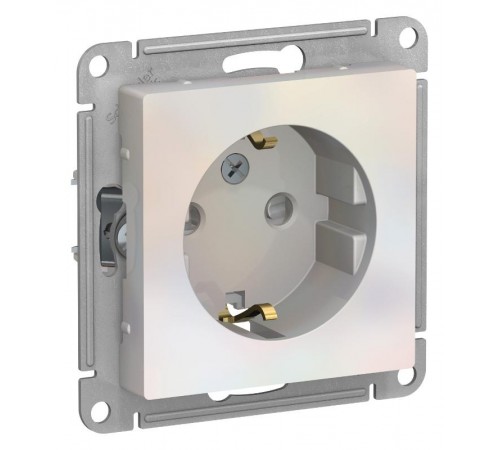 AtlasDesign Жемчуг Розетка с заземлением со шторками, 16А, механизм  ATN000445  SE