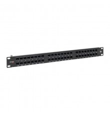 Патч-панель высокой плотности TERACOM PRO 19'' Cat.5E 1U неэкранированная UTP 48 портов RJ-45 Dual IDC с органайзером  TRP-PPNL-5EUTP-C1U48  EKF