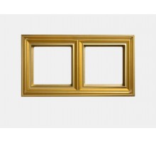 Рамка 2-поста; термопласт; золото; Eco Deco  EPD482GO  Jung
