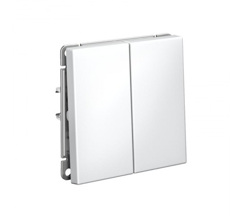 ArtGallery Белый Выключатель 2-клавишный, сх.5, 10АХ, механизм  GAL000151  SE