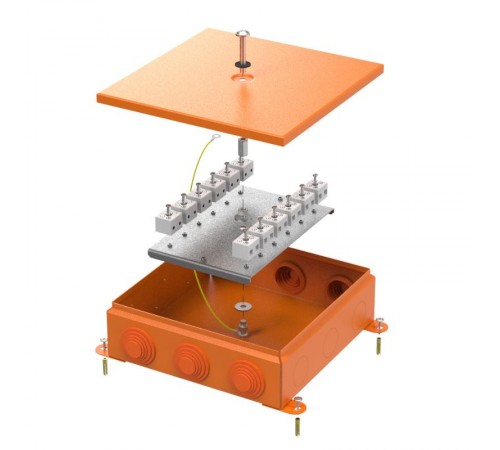 Коробка металлическая огнестойкая 70-0390-FR6.0-24 E15-E120 RAL2004 200x200x65 (4 шт/кор)  70-0390-2004-FR6.0-24  Промрукав
