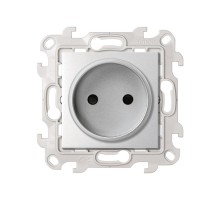 Розетка без заземления со шторками 2Р 16A 250В цвета алюминий S24 Harmonie  2450441-033  Simon