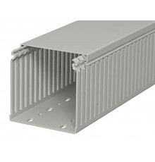 Кабель-канал перфорированный LKV 100x100x2000 мм ПВХ серый RAL7030  6178341  OBO Bettermann