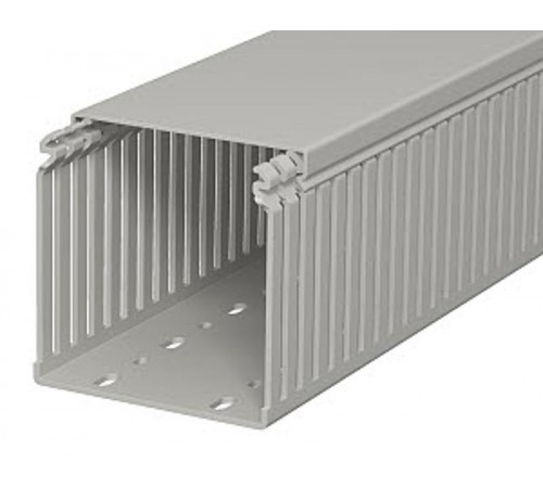 Кабель-канал перфорированный LKV 100x100x2000 мм ПВХ серый RAL7030  6178341  OBO Bettermann