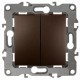 Выключатель двойной 12-1104-13  10АХ-250В,  бронза  Б0019288  ЭРА