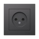AtlasDesign Базальт Розетка без заземления, 16А, в сборе  ATN001440  SE