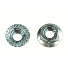 Гайка с насечкой (фланцем) , препятствующей откручиванию М10, горячеоцинкованная  CM101000HDZ  DKC