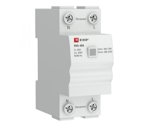 Реле напряжения (сквозное подкл.) RVb-63A EKF Basic  rvb-63a  EKF