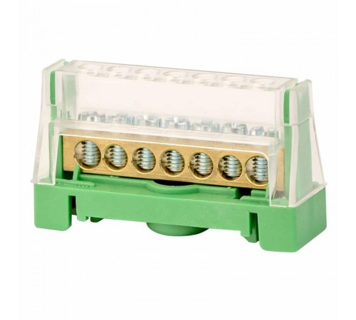 Клеммная колодка соединительная 1р 7х5,3мм. цвет зелёный  T167  DKC