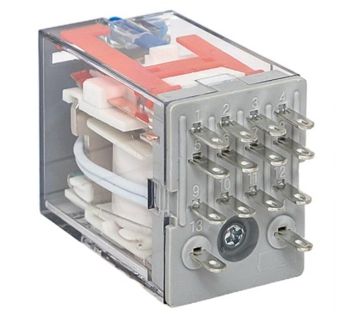 Реле промежуточное с кнопкой и мех. Индикацией RPAt 22/4 5A 220В DC  rpat-22-4-220DC   EKF