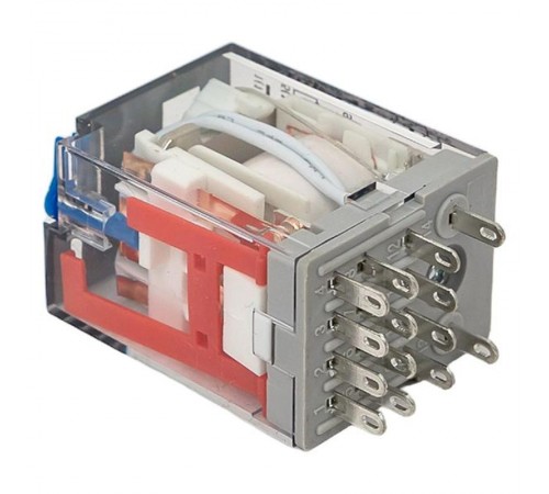 Реле промежуточное с кнопкой и мех. Индикацией RPAt 22/4 5A 220В DC  rpat-22-4-220DC   EKF