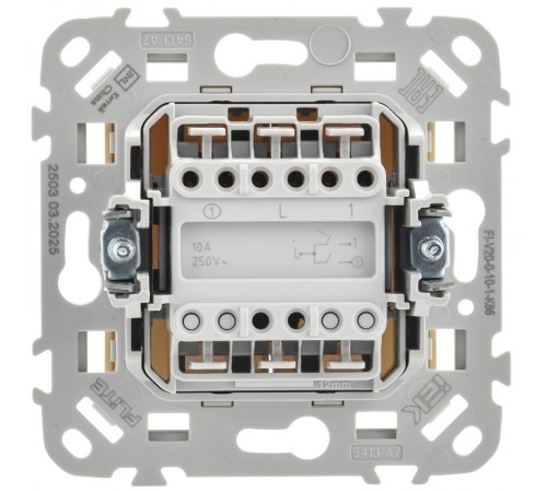 FLITE Выключатель 2-клавишный 10А ВС12-1-0-ФлСл сливочный  FI-V20-0-10-1-K86  IEK