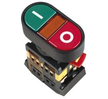 Кнопка APВВ-22N "I-O" d22мм неон/240В 1з+1р   BBD10-APBB-K51  GENERICA