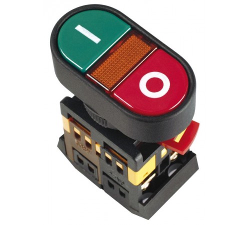 Кнопка APВВ-22N "I-O" d22мм неон/240В 1з+1р   BBD10-APBB-K51  GENERICA