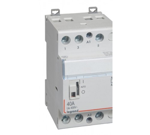 Контактор CX 3П 250В катушка 230В 40A 3НО 3 модуля, переменный ток АС, с ручным управлением  412549 Legrand