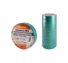 Изолента ПВХ профессиональная 0,18х19мм Зеленая 20м  SQ0526-0064  TDM
