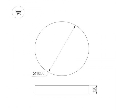 Светильник SP-PLATO-R1000-115W Day4000 (WH, 120 deg, 230V) (Arlight, IP20 Металл, 5 лет)  038924  Arlight