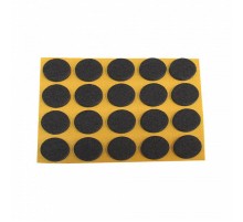 Пункт фетр. самокл. D26 мм тёмный (8 шт) - пакет   109157  Tech-KREP