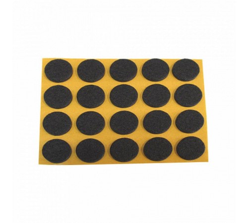 Пункт фетр. самокл. D26 мм тёмный (8 шт) - пакет   109157  Tech-KREP