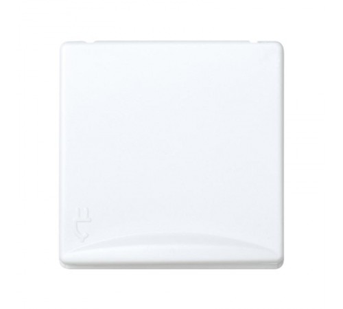 Simon 27 Розетка двухполюсная с/з с откидной крышкой, IP40, с защитными шторками, широкий модуль, S  27490-35  Simon