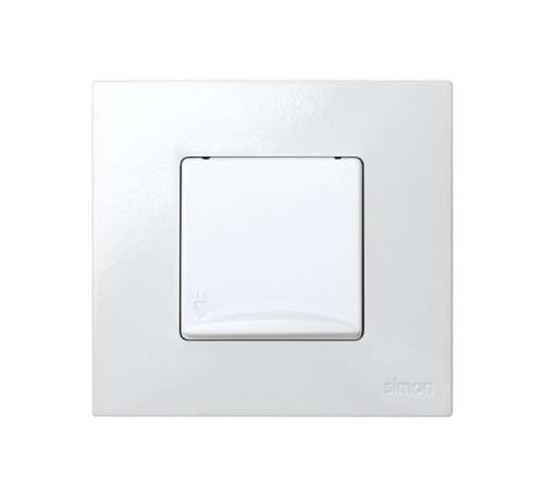 Simon 27 Розетка двухполюсная с/з с откидной крышкой, IP40, с защитными шторками, широкий модуль, S  27490-35  Simon