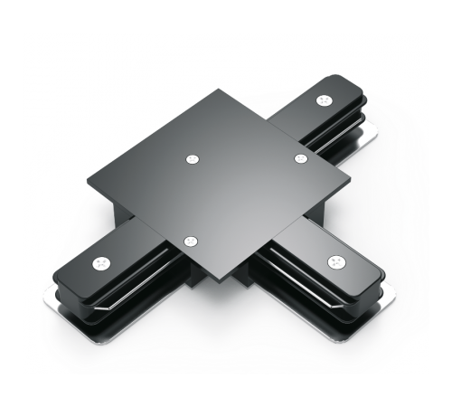 Коннектор для встраиваемого шинопровода осветительного (T) черный  TR135  Gauss