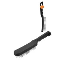 Щетка ручная, пластиковый корпус, 5-рядная, металлическая проволочная щетина, "Рубин",  SQ1096-0103  TDM