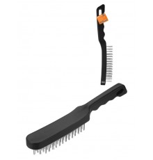 Щетка ручная, пластиковый корпус, 5-рядная, металлическая проволочная щетина, "Рубин",  SQ1096-0103  TDM