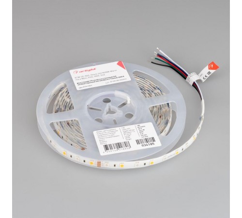 Лента светодиодная RTW-SE-B60-10mm 24V RGBW-Warm (14.4 W/m, IP65, 5060, 5m) (arlight, Открытый)  034185  Arlight