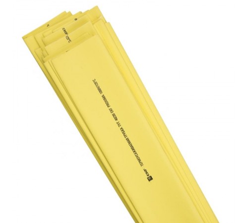 Термоусаживаемая трубка ТУТ нг 25/12,5 желтая EKF PROxima  tut-25-y-1m  EKF