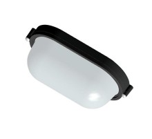 Светильник для ЖКХ под лампу "Банник" 1401 Овал малый НПП 03-60-021 IP65 матовый /корпус черный ГИ  1005500940  Элетех