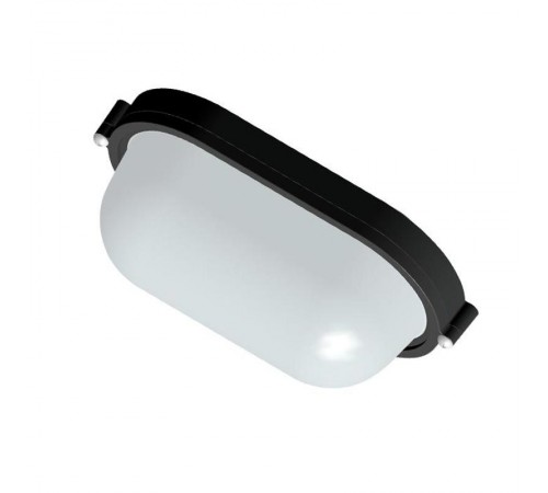 Светильник для ЖКХ под лампу "Банник" 1401 Овал малый НПП 03-60-021 IP65 матовый /корпус черный ГИ  1005500940  Элетех